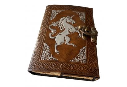 Unicorn horse antique custom design personalize vintage leathers journal book of shadows antique Diary book 2022 planner